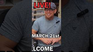 POSTPONED, due to illness, see you on the 21st. 10am MT, our first YouTube live!