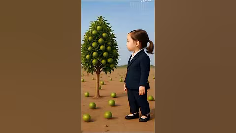 Someone steals the guava of the baby every day 😭 #ai #girl #parrot