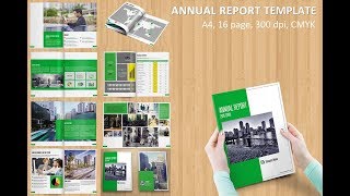 Annual Report template-V115 Brochure Template | Creative Market