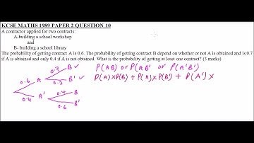 1989 MATHEMATICS  PAPER 2 NO  10 ON PROBABILITY