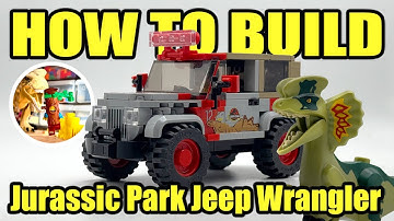 Building the Jurassic Park Jeep Wrangler in LEGO