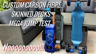 Flex text of carbon fiber skinned decks.