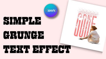 Grunge Text effect in Canva Tutorial | Scattered Dispersion Typography art
