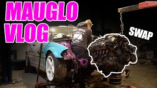 Mauglo Vlog | SWAP motoru...? | Lakování na PUNK