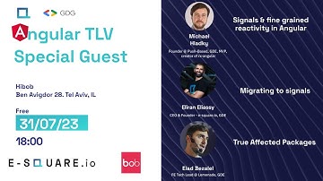 Angular TLV - July 23 meetup - Michael Hladky, Eliran Eliassy, Elad Betzalel