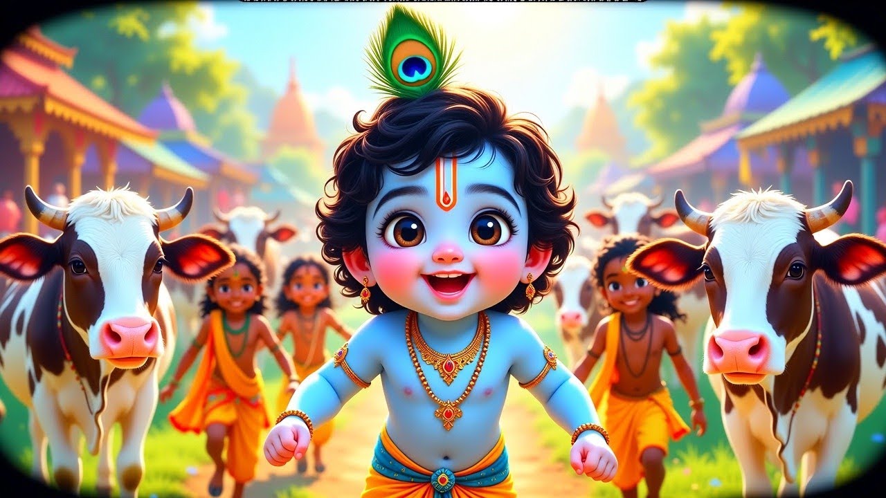 Choti Choti Gaiya Chote Chote Gwal 🦚 | Little Krishna Bhajan