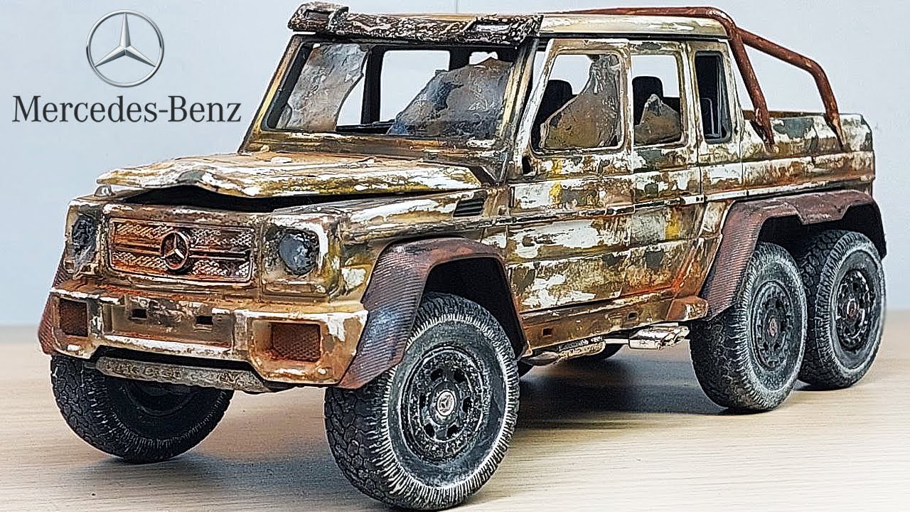 Restoration Mercedes Benz G63 AMG 6x6 Destroyed car