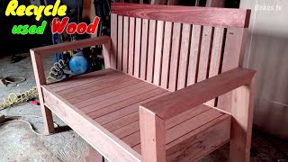Amazing woodworking ideas! How to make a minimalist wooden chair from used wood