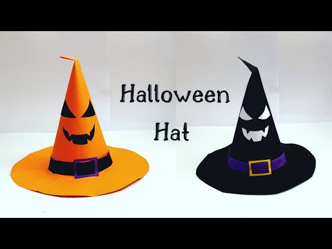 DIY Paper Halloween Hat For Kids / Halloween Paper Crafts / Paper Craft Easy / KIDS crafts / Hat