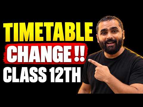 TIMETABLE CHANGE |CLASS 12TH|BOARD EXAM 2027 |PRADEEP GIRI SIR