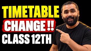 TIMETABLE CHANGE |CLASS 12TH|BOARD EXAM 2027 |PRADEEP GIRI SIR