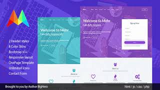 Mehr - Responsive HTML5 Startup Landing Template | Themeforest Website Templates and Themes