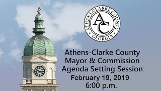 02-19-2019 Agenda Setting Session