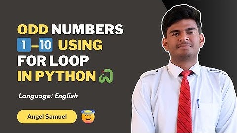 Program to Print Odd Numbers from 1 to 10 Using For Loop in Python | CodeWithAngel