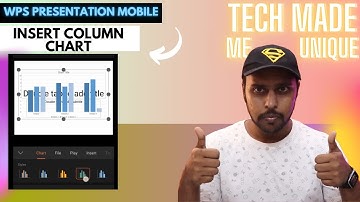 How to insert column chart in wps presentation mobile | insert column chart  wps presentation mobile