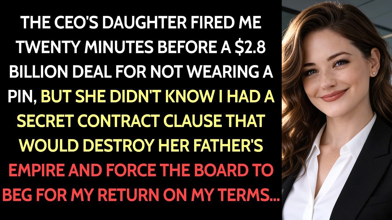 CEO's Daughter Fired Me on Signing Day - I Was About to Close a $2.8 Billion Deal