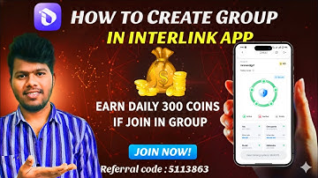How to Create Group in Interlink App | Earn Daily 300 Coins | Interlink App Telugu Tutorial