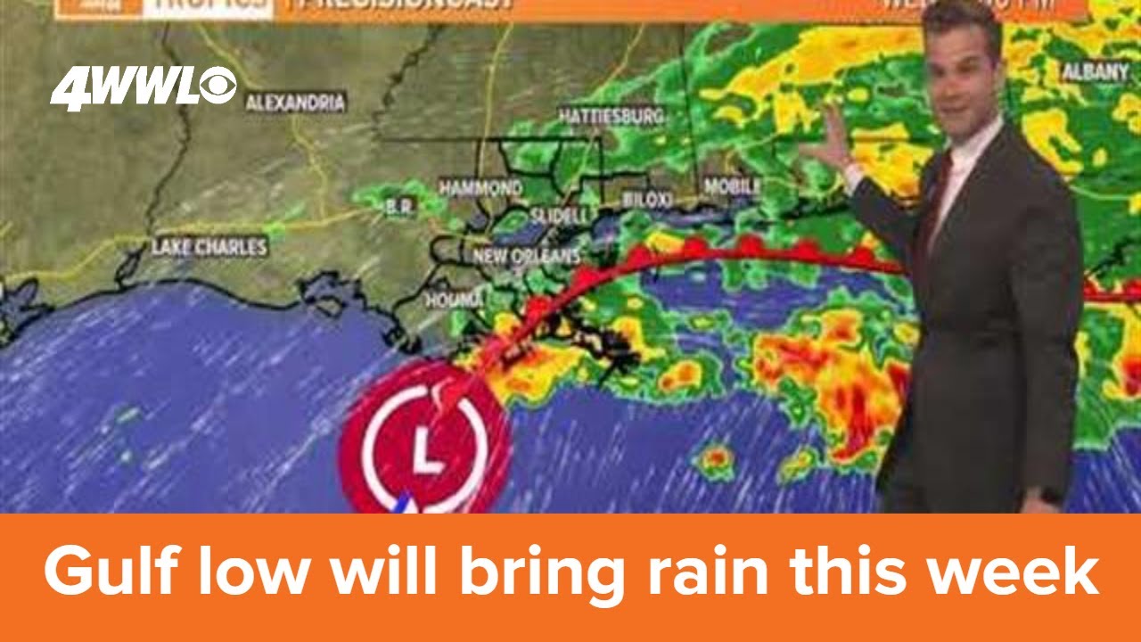 Monday noon tropical update: Gulf low will bring rain this week - YouTube