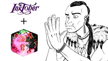 Half-Orc Druid | D&D Roll Up Art | Real Time Inktober