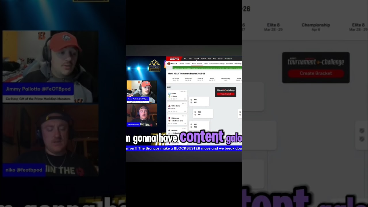 $100 bracket challenge is SET💰follow along now! #MarchMadness #BracketBrawl