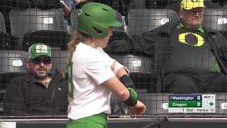 NCAA Softball 2019 : #8 Washington vs  Oregon Mar 23