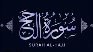 Surah Al- Hajj | Sheikh Yasser Al-dosari | Quran Recitation | Hina talks