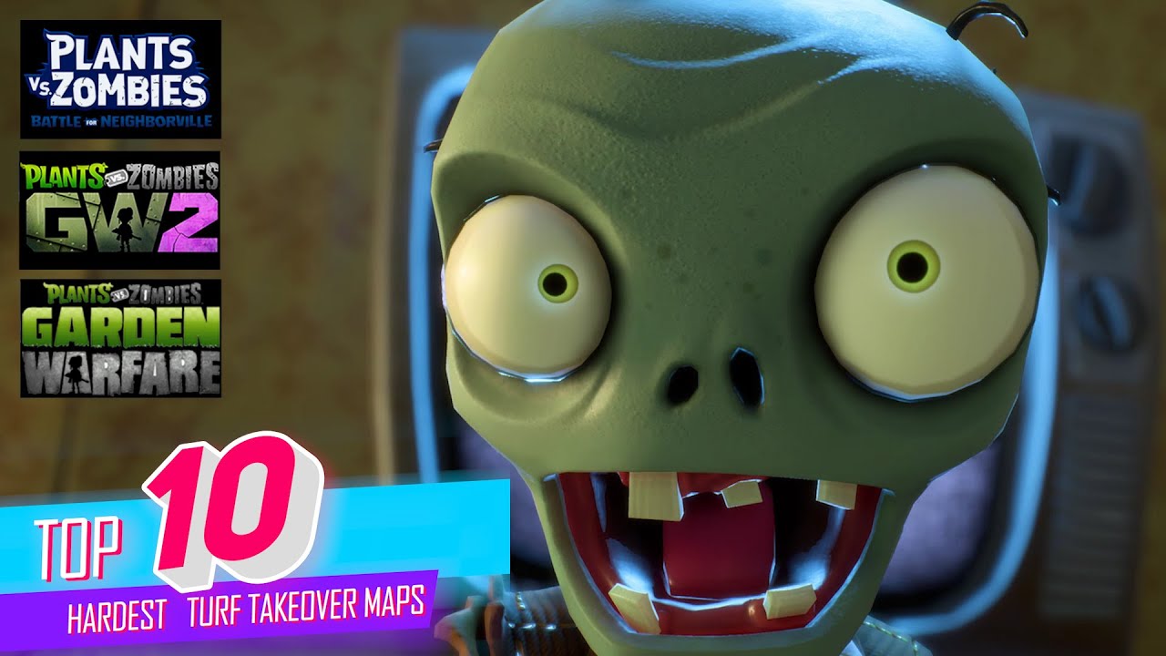 TOP 10 HARDEST MAPS - Turf takeover - Plants vs Zombies - GW/GW2/BFN