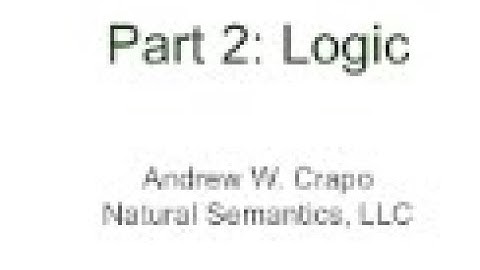 Logic: a Foundational Concept in Semantic Modeling