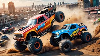 Turbo Car vs Monster Truck Crash Simulator – Impossible Driving Challenges!" screenshot 1