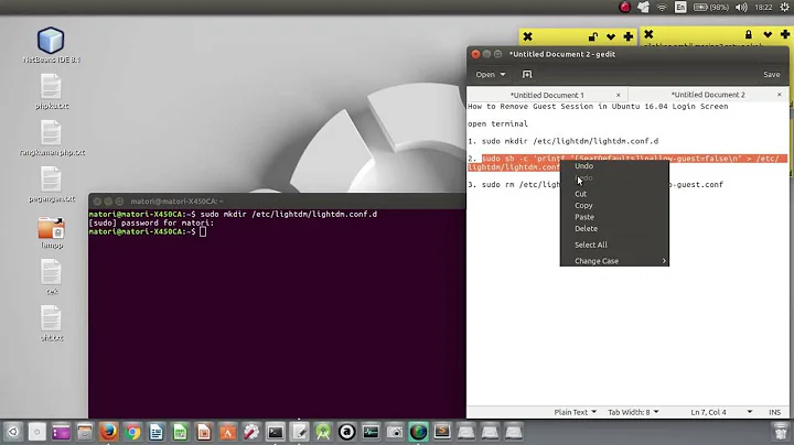 How to Remove Guest Session in Ubuntu 16.04 Login Screen