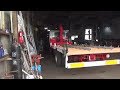 ”９回”４トン車を仕上げます。床枠ＳＵＳアルミアオリ５０センチ、５方開、床板ＦＲＰ！