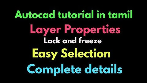 Autocad tutorial in tamil-Layer Properties in autocad-Civil tamil