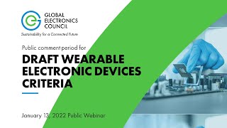 Draft Wearable Electronic Devices Criteria Webinar