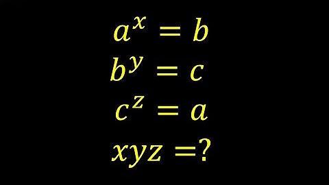 a^x=b , b^y=c , c^z=a  ,  xyz=?