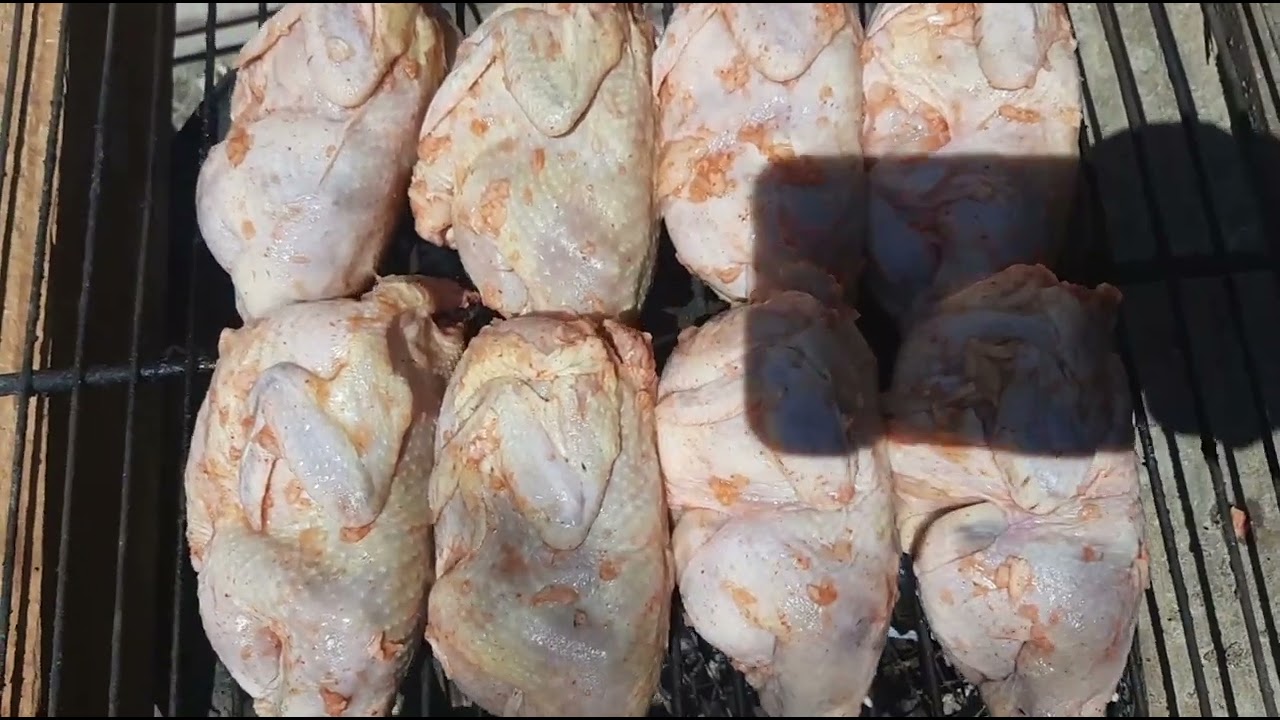Codornas a serem grelhadas Moçambique