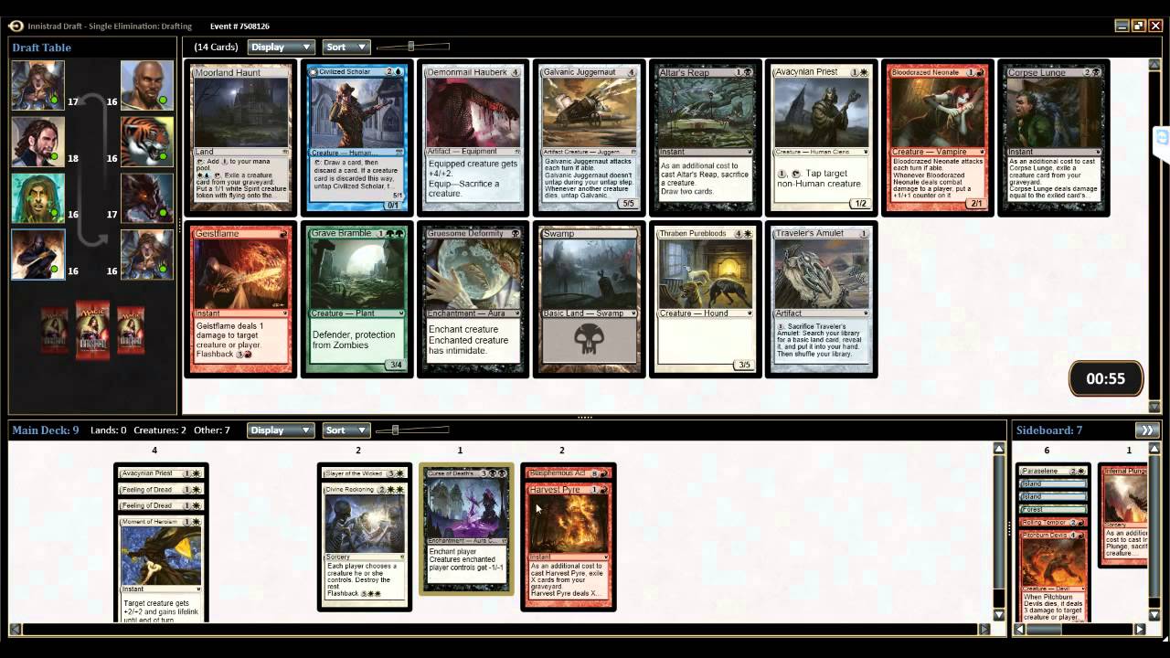 MTGO - Flashback Draft - Innistrad Block (Draft) - YouTube