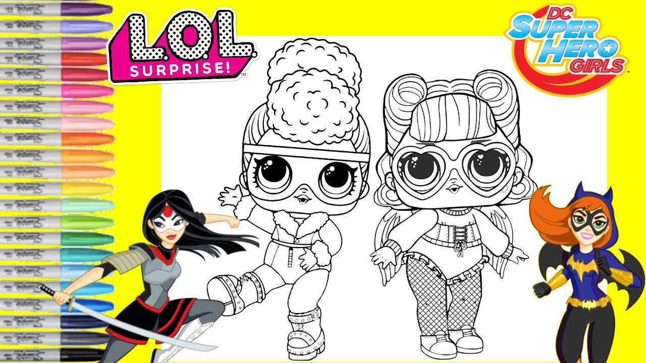 LOL Surprise Dolls Makeover as DC Superhero Girls Katana & Batgirl LOL ...