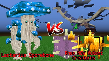 Lactarius Sporebone vs Rhex NEW Mutant Creatures | Minecraft Mob Battle