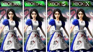 Alice Madness Returns (2011) XBOX 360 vs XBOX ONE vs XBOX SS vs XBOX SX (4K)