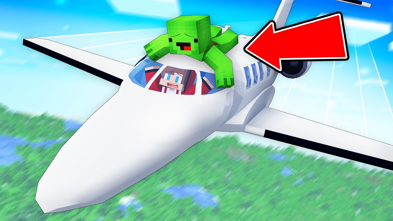 How Mikey and JJ Stuck On a Plane in Minecraft (Maizen)