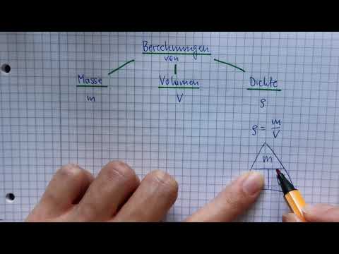 Video: So Ermitteln Sie Die Masse Aus Dem Volumen