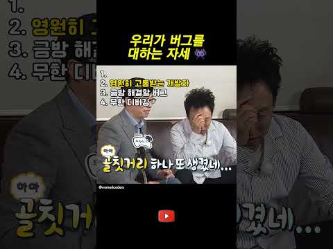 우리가 버그를 대하는 자세  #개발자유머