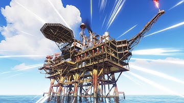 Zerging the Oil Rig in Rust...
