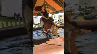 Can She Survive The Crazy Bull Ride? Mechanical Bull Challenge