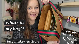 Whats in my BAG?! The Bag makers edition!! Lets take a peak inside my handmade work bag 🎉