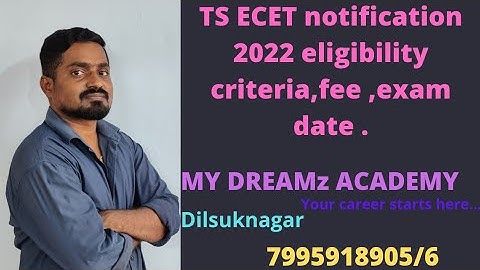 Detailes regarding ECET-2022 notification