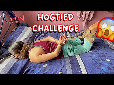 HOGTIED CHALLENGE | Escape the tape ¿Can she make it?