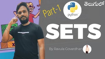 [Python in Telugu]: Sets in Python | Python Set | Functions and Methods in Set in Telugu