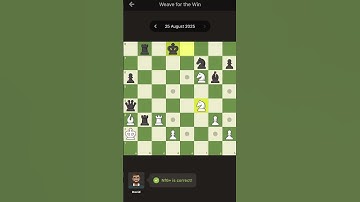 Chess.com daily puzzle solution 25 Aug 2025 #chess #chesscom #dailypuzzle #knight #queen #tricks