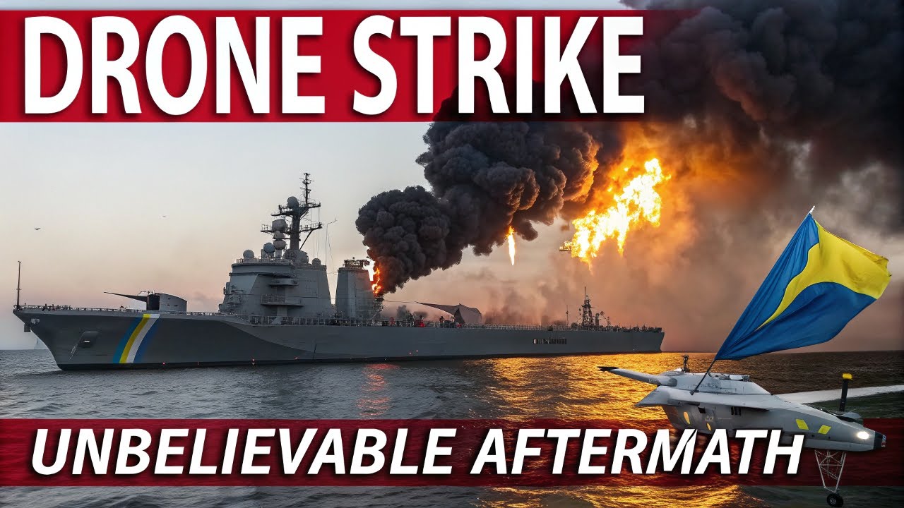 Massive Damage After Ukrainian Drone Attack on Russian Ship